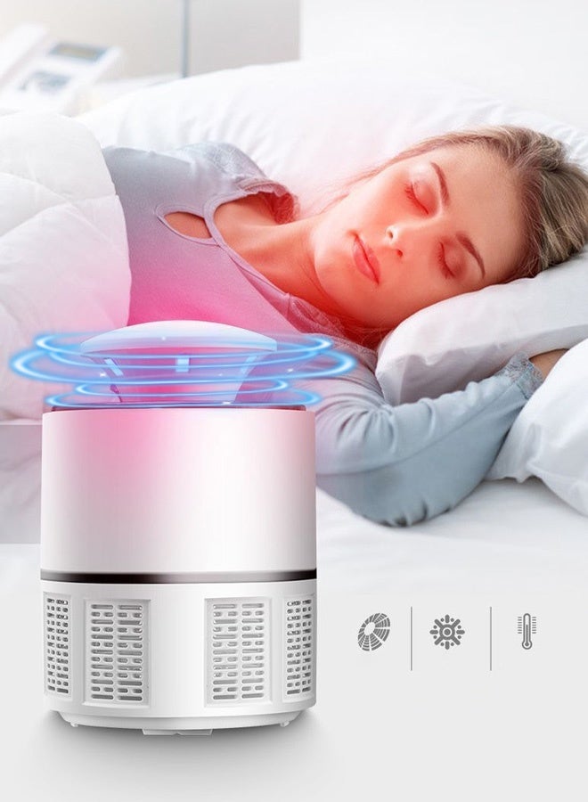 Generic Silent LED Mosquito Killer Lamp Silent Fly & Insect Zapper for Home, Bedroom, Kitchen, and Office (19 x 13 x 13cm)  - Image 1