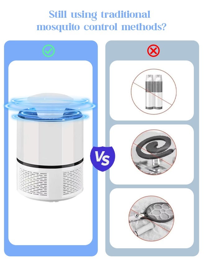 Generic Silent LED Mosquito Killer Lamp Silent Fly & Insect Zapper for Home, Bedroom, Kitchen, and Office (19 x 13 x 13cm)  - Image 3
