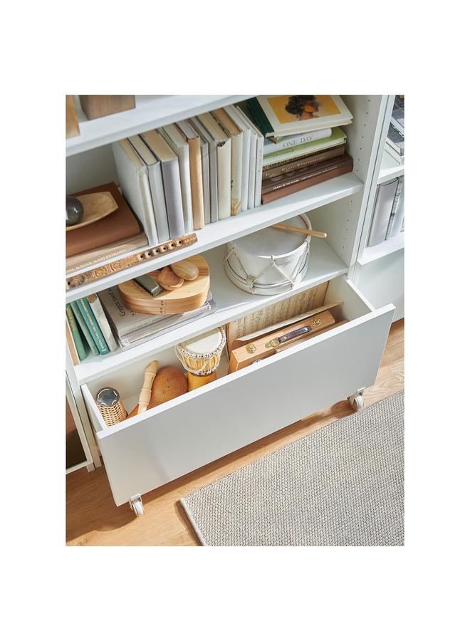 زبون درج، أبيض/مع عجلات، 80x28x43 سم - Image 4