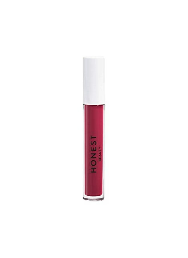 Honest Beauty Hydrating Liquid Lipstick With Hyaluronic Acid + Avocado Oil ; Ewg Verified Vegan + Cruelty Free ; Fearless .12 Fl Oz  - Image 1