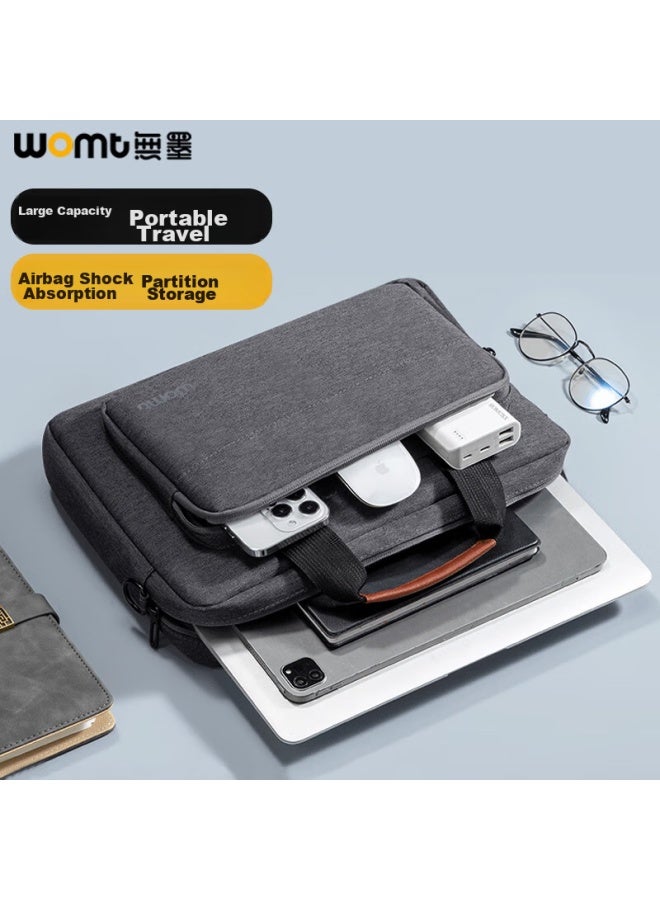 Womt Large Capacity Laptop Bag 13/14 Inch Handheld Shoulder Bag Compatible With Apple, Huawei, Xiaomi, Lenovo Xiaoxin Air/pro, Dell, Hp, Asus Gaming Laptop Bag For Men - Image 3