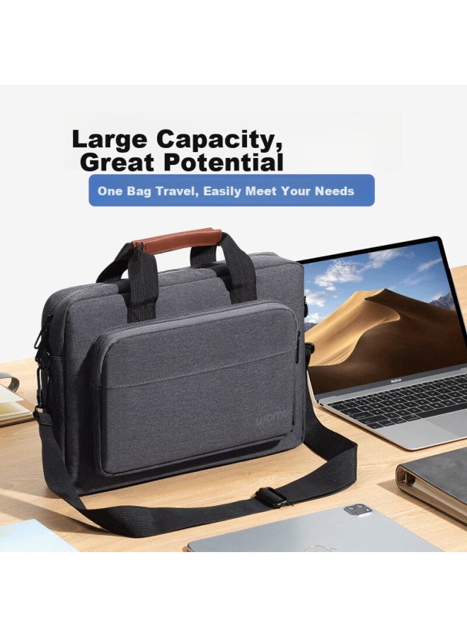 Womt Large Capacity Laptop Bag 13/14 Inch Handheld Shoulder Bag Compatible With Apple, Huawei, Xiaomi, Lenovo Xiaoxin Air/pro, Dell, Hp, Asus Gaming Laptop Bag For Men - Image 4