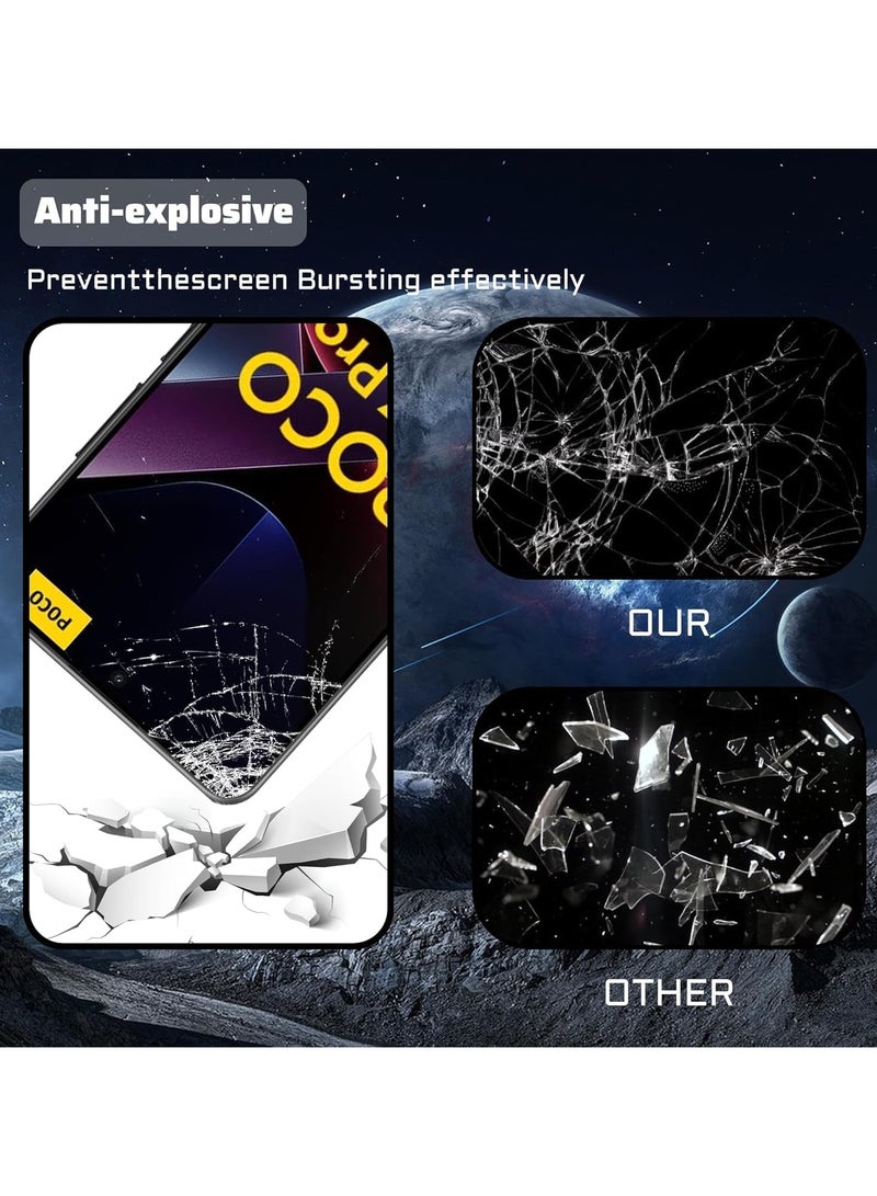 Screen Protector For Xiaomi Poco X7 Pro Tempered Glass Screen Protector Full Screen Coverage HD Clarity Anti Shatter Scratch Proof Glass For Xiaomi Poco X7 Pro 5G - Image 2