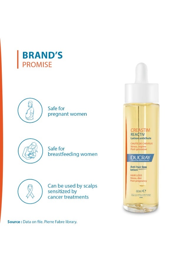 Ducray Creastim Reactive Lotion 60ml | Hair Serum for Hair Growth, Advanced density and Hairfall Control| For Hair loss and Thickening and Regrowth - Image 3