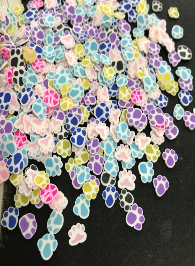 PrettyG 50g/Pack Paw Print Slices Supplies Polymer Soft Clay Fimo DIY Decoration for Resin Nail Art Slime Cake Dessert MX15 - Image 1