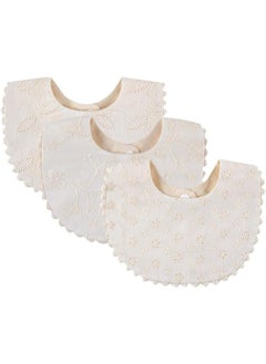 GZMM Baby Bib For Girls, Reversible Waterproof Handmade Natural Cotton Baby Drool Bib 0-12 months 2 Pack  - Image 1