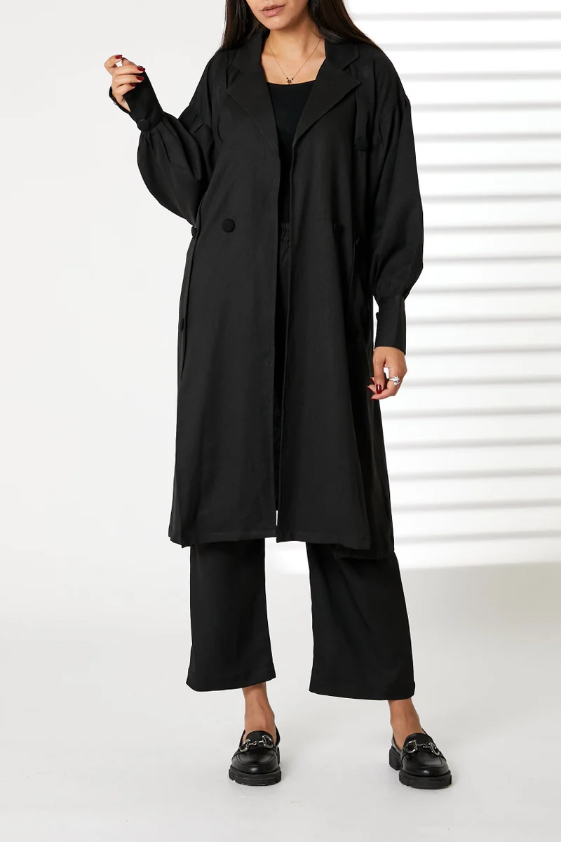 Moistreet Barbie Crepe Trench Coat Set