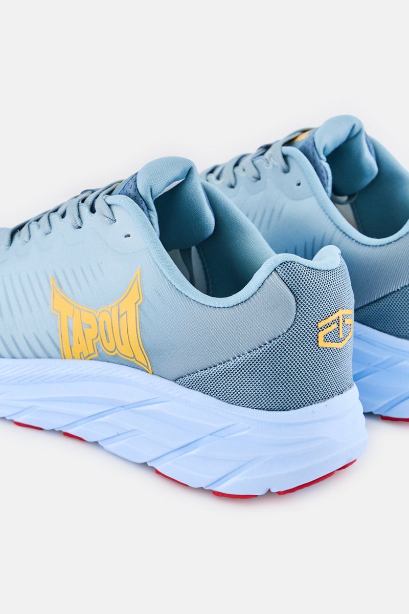 TapouT Men Brand Logo Lace Up Running Shoes, Blue - Image 2