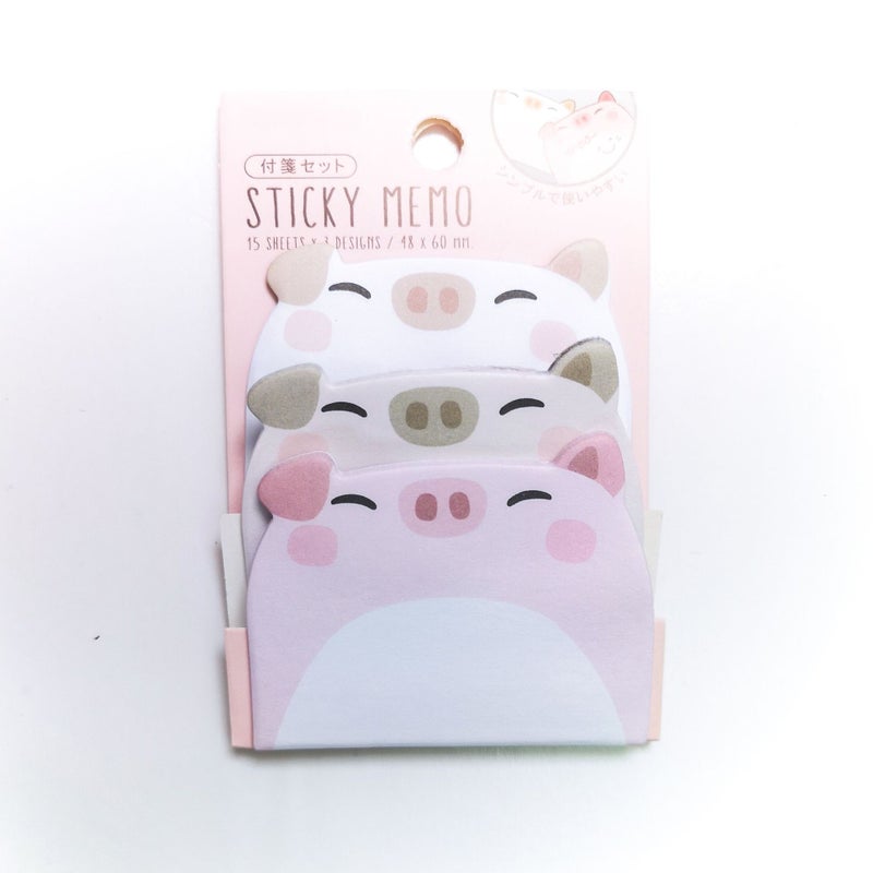Sheng Shu Super Sticky Cartoon Post-It Notes Cute Set 3 Animal Stacking Combinations Student Note Paper 45 Pages - Image 1