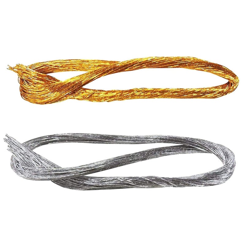 Ditya Crafts Flexible Wires Used for Flower Making Stockings Hobby Crafts DIY Crafts Mix Golden and Sliver - Image 1
