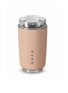 smeg Travel Mug, Insulated Coffee Tumbler, Leak Proof Stainless Steel Thermal Reusable Coffee Cup, Lightweight And Portable Drink Container For Home Office Traveling, (1pc, 320ML Pink)  - Image 1