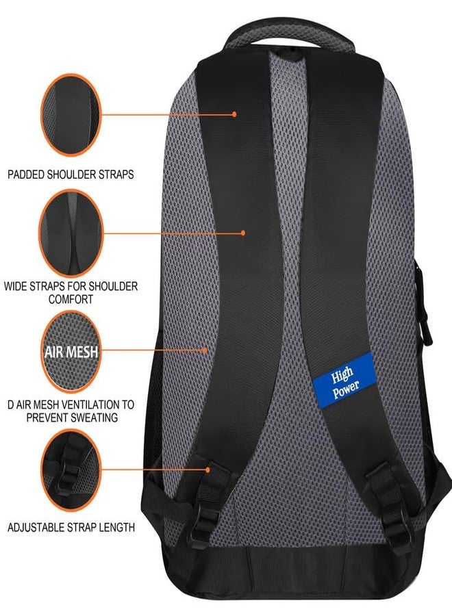 high power Office Collage Bags School Business traveling Bags 15.6 Laptop Padded Compartment Waterproof Stylish Comfortable Adjustable Multipurpose Backpack 1 Year warranty - Image 5