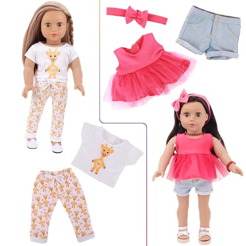 K. T. Fancy K.T. Fancy 10 Sets American 18 Inch Doll Clothes and Accessories Include Doll Clothing Dress Fit for 18 inch Dolls ( No Doll ) - Image 5