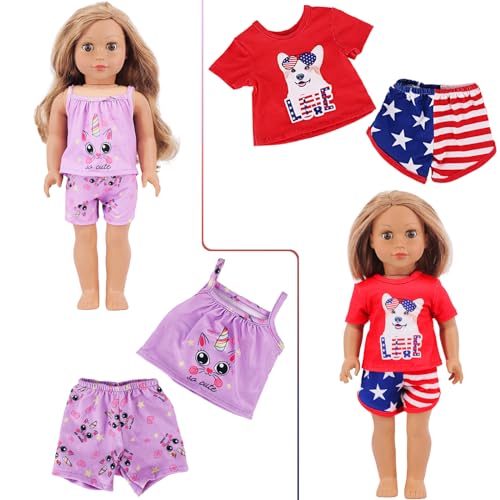 K. T. Fancy K.T. Fancy 10 Sets American 18 Inch Doll Clothes and Accessories Include Doll Clothing Dress Fit for 18 inch Dolls ( No Doll ) - Image 4