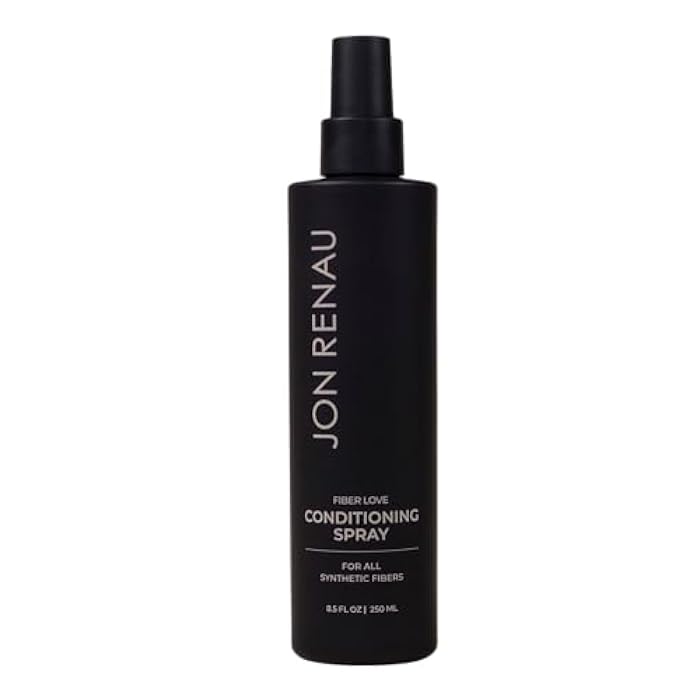 Jon Renau Fiber Love Conditioning Spray, Leave-in Hair Conditioner for Synthetic Wigs and Extensions (8.5 floz)