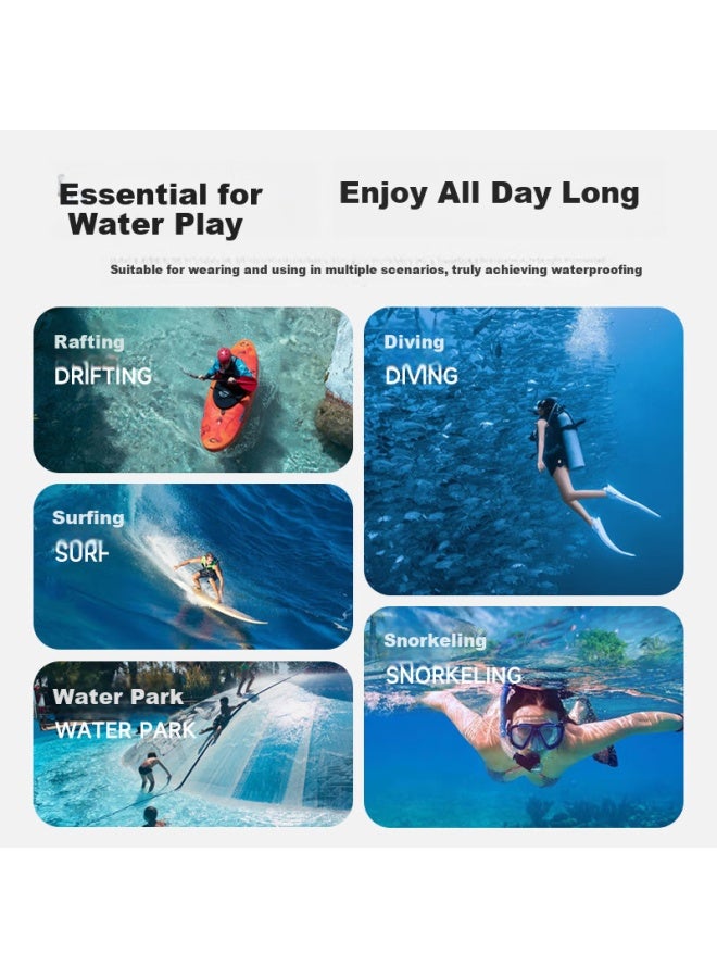 Silayi Slyvivi Waterproof Phone Pouch With Touch Screen For Swimming, Drifting, Diving, Neck Strap, Floating, Water-Resistant Sponge Airbag Phone Case, Large Size - Image 4