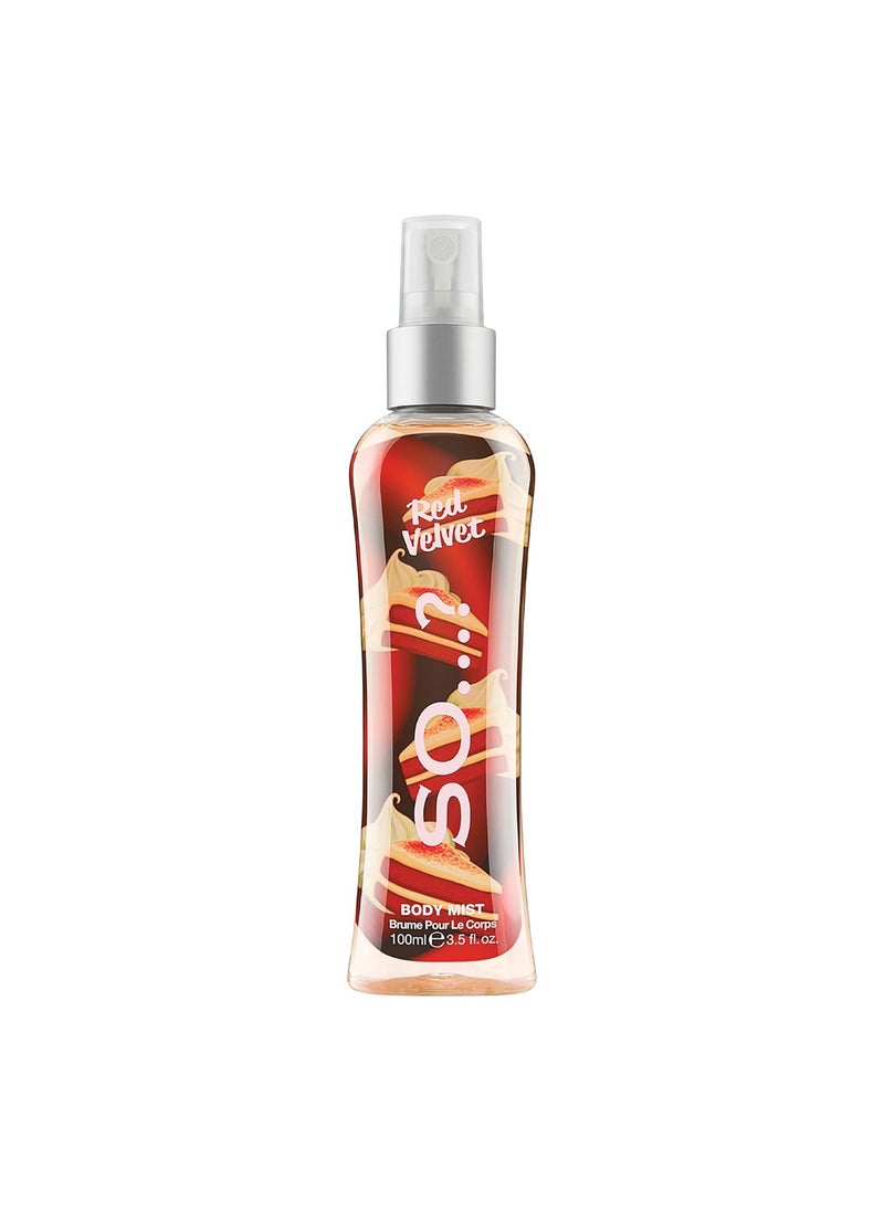 So..? So Red Velvet Body Mist  Fruity Floral Vanilla Perfume for Women  6 Hour Wear Body Spray for Women  Cruelty Free  35 oz  - Image 1