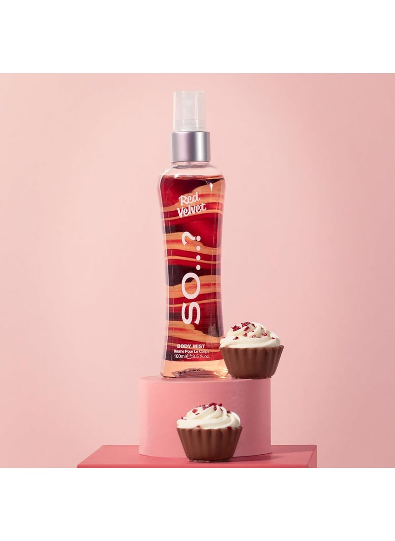 So..? So Red Velvet Body Mist  Fruity Floral Vanilla Perfume for Women  6 Hour Wear Body Spray for Women  Cruelty Free  35 oz  - Image 5