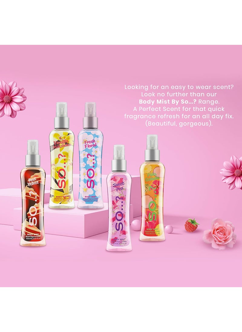 So..? So Red Velvet Body Mist  Fruity Floral Vanilla Perfume for Women  6 Hour Wear Body Spray for Women  Cruelty Free  35 oz  - Image 4