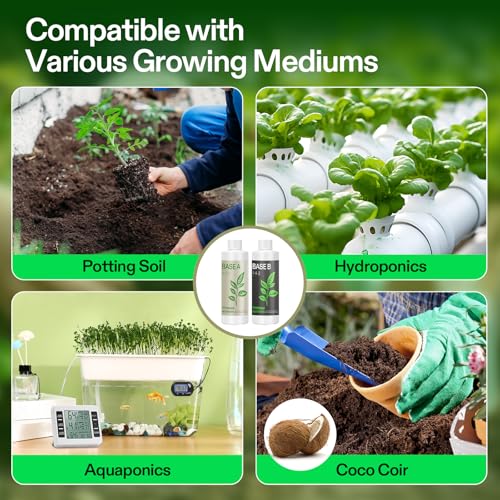 VIVOSUN Liquid Nutrients Base A & B Bundle, Grow Big Hydroponic Fertilizer, Supports Vegetative and Flowering Stages for Outdoor, Indoor Plants, Best Plant Food, Set of 8oz - Image 5