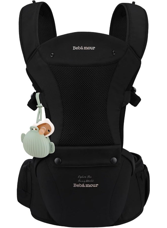بيبامور Baby Carrier with Hip Seat - Image 1