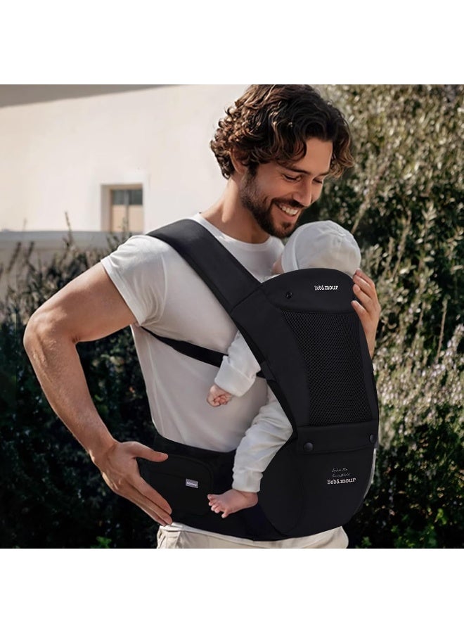 بيبامور Baby Carrier with Hip Seat - Image 5