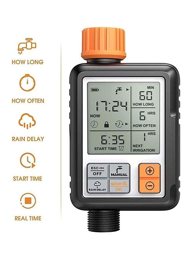 1 شرفة حديقة التلقائي آلة سقي الزهور ، متعددة الوظائف في الهواء الطلق حديقة الرش تحكم ذكي التلقائي نظام الري للماء / غير نافذ للمطر تأخير ، أسود - Image 3