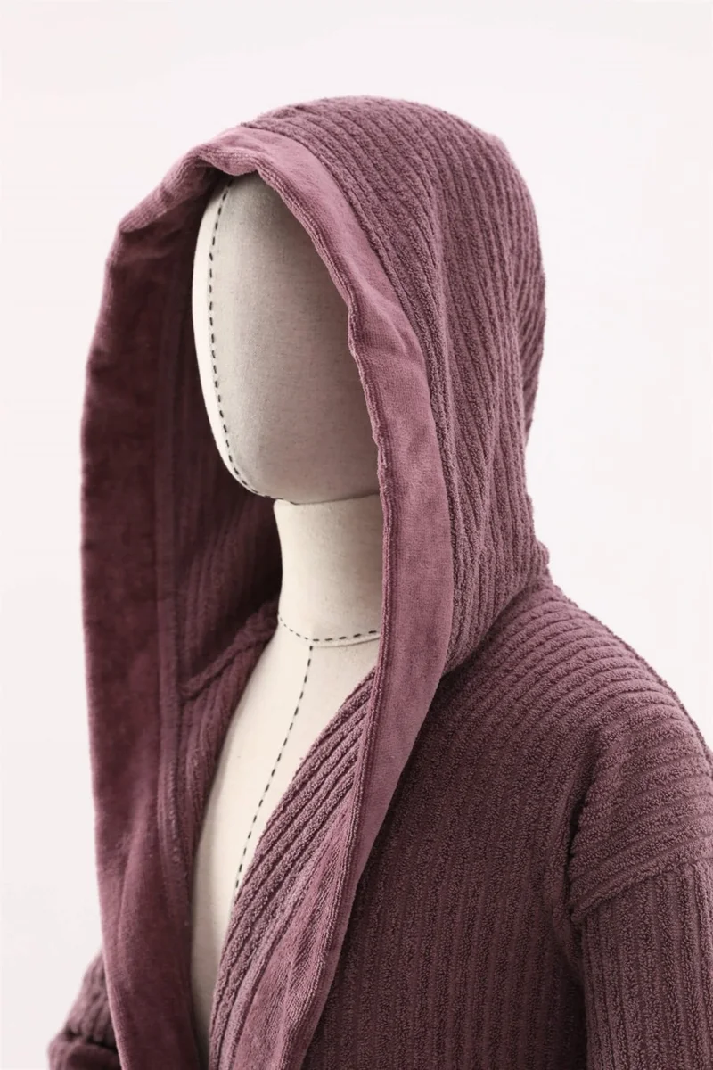 Favora Ekol Hooded Cotton Single Bathrobe Unisex L/X - Murad