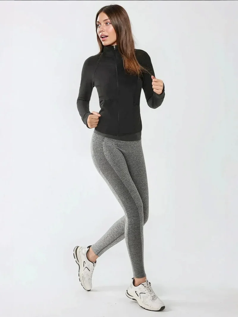 HICCUP Fitted Knitted Turtleneck Active Top