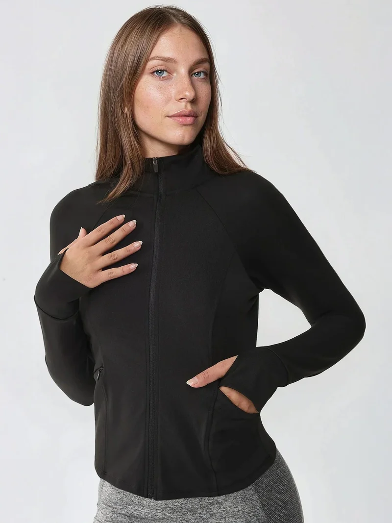 HICCUP Fitted Knitted Turtleneck Active Top
