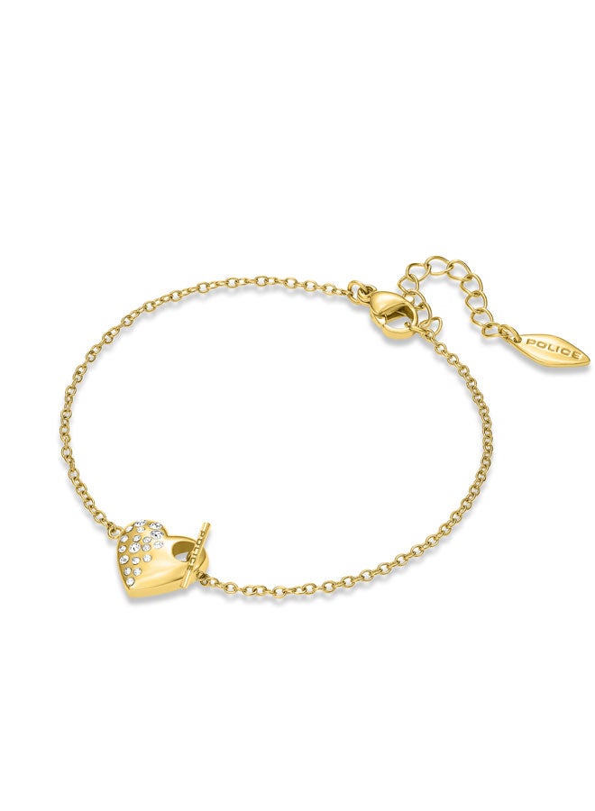 بوليس سوار بتصميم محدب على شكل قلب مع كريستالات لامعة للنساء - Image 2