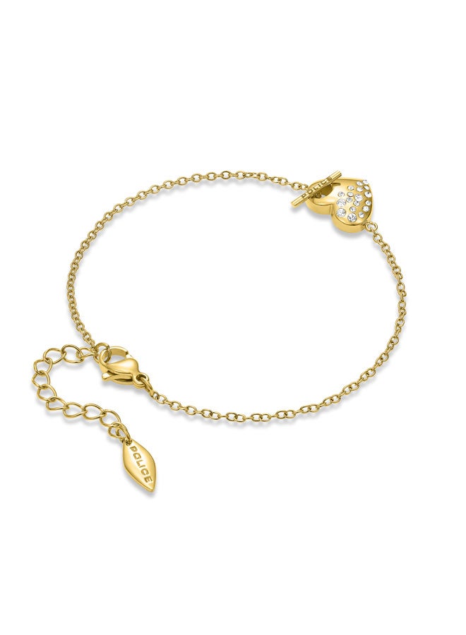 بوليس سوار بتصميم محدب على شكل قلب مع كريستالات لامعة للنساء - Image 3