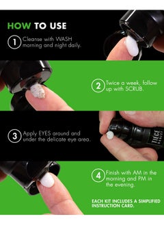 tiege hanley Tiege Hanley Mens Skin Care Set, Advanced Skin Care Routine for Men (System Level 2) - Face Wash Kit for Fines Lines - Men's Skincare Set Includes Face Wash, Facial Scrub, Moisturizer, & Eye Cream  - Image 5