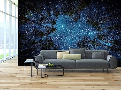 WFBHUAForest Starry Wallpaper Mural Night Galaxy Tree Sky Wallpaper for Living Room Bedroom CeilingNot Peel and Stick - Image 3