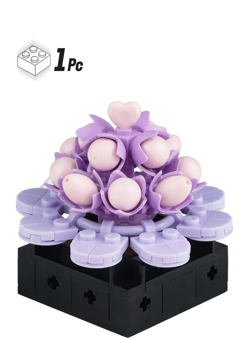 KASTWAVE Succulents Plants Building Set, Plant Decor Building Set for Adults,  DIY Plant Building Blocks for Kids Adults, Home or Office Succulents Display  - Image 1