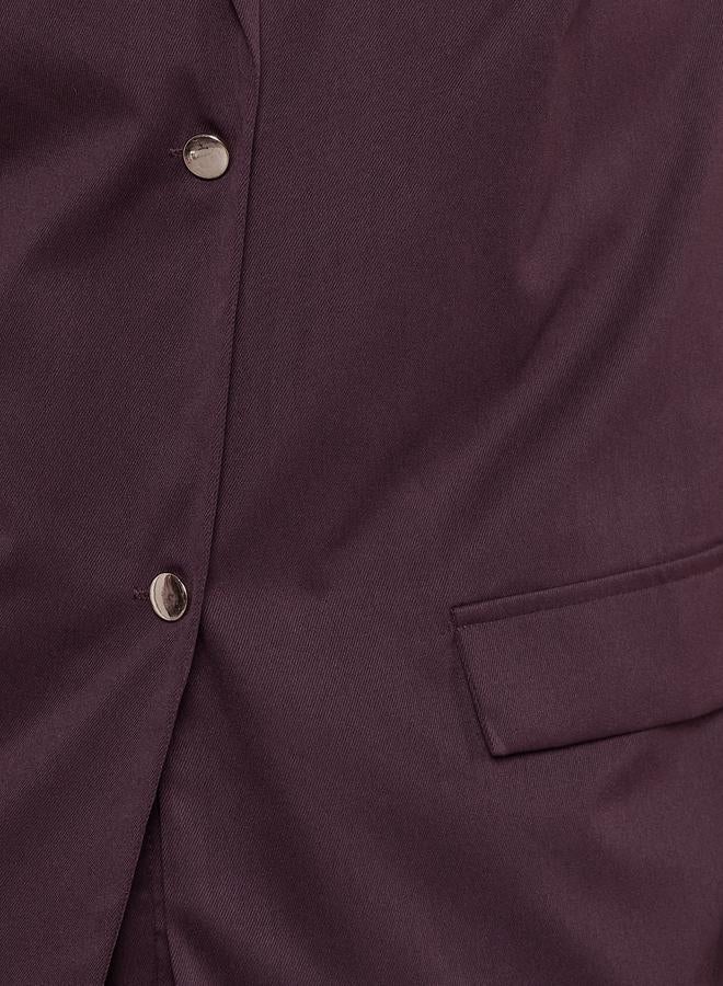 Styli Styli Solid Boxy Fit Sleeveless Blazer with Pockets - Image 3
