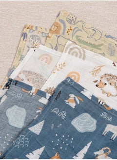 Mr. Penda Muslin Swaddle Blankets for Baby, 3 Pack Breathable Soft Receiving Blanket, Large 120*110cm Swaddle Wrap Burping Clothes, Essentials Infant Shower Items, Toddler Gift (Animal Pattern)  - Image 5
