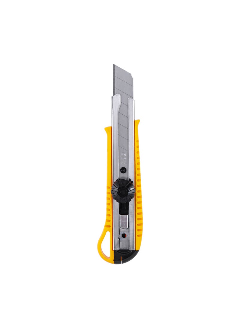 Deli Cutter  - 8 Snap-Off SK5 Steel Edge, Durable Design, Yellow, E2044 - Image 1