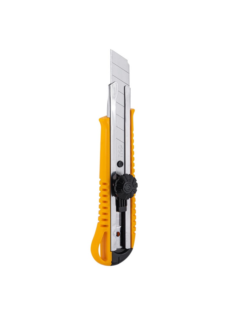 Deli Cutter  - 8 Snap-Off SK5 Steel Edge, Durable Design, Yellow, E2044 - Image 2