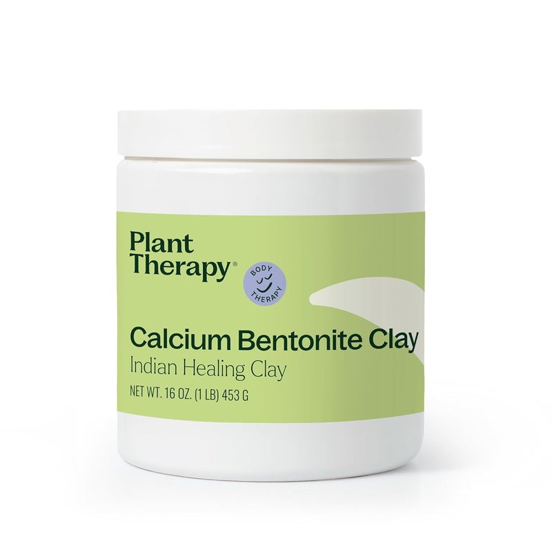 Plant Therapy Calcium Bentonite Clay 16 oz Detoxifying for Facials Body Wraps Baths Foot Soaks Hair Masks and So Much More - Image 1