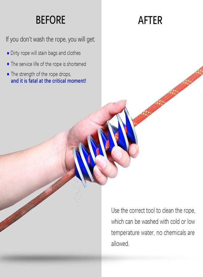 CAMNAL Climbing Rope Cleaning Brush for 8-12mm Rope, 360° All-Round Cleaning for Ropes - Image 3