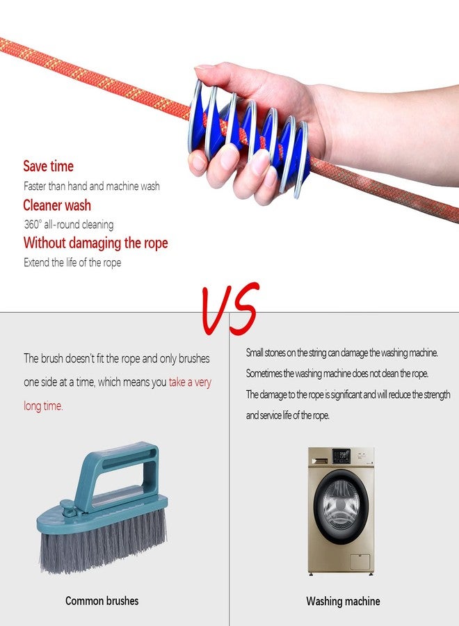 CAMNAL Climbing Rope Cleaning Brush for 8-12mm Rope, 360° All-Round Cleaning for Ropes - Image 4