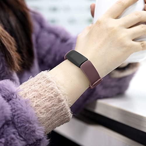 AK 4 Pack Bands Compatible with Fitbit Inspire 2 Bands for Women Men, Adjustable Replacement Sport Wristbands Straps for Fitbit Inspire 2 / Ace 3 (Starlight/Smoke Violet/Milk Tea/Light Pink) - Image 5