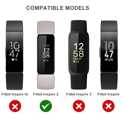AK 4 Pack Bands Compatible with Fitbit Inspire 2 Bands for Women Men, Adjustable Replacement Sport Wristbands Straps for Fitbit Inspire 2 / Ace 3 (Starlight/Smoke Violet/Milk Tea/Light Pink) - Image 2