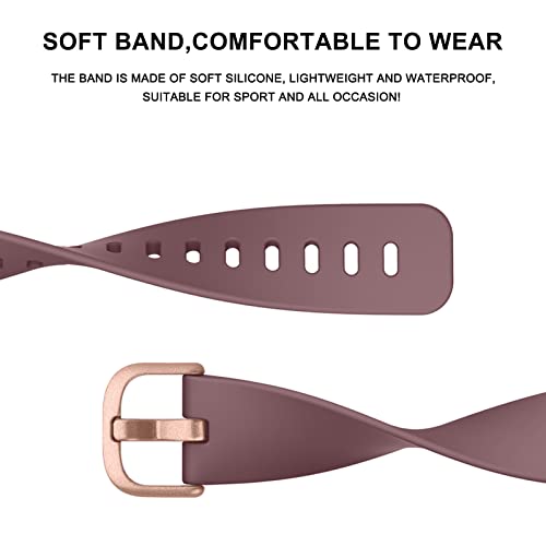 AK 4 Pack Bands Compatible with Fitbit Inspire 2 Bands for Women Men, Adjustable Replacement Sport Wristbands Straps for Fitbit Inspire 2 / Ace 3 (Starlight/Smoke Violet/Milk Tea/Light Pink) - Image 4