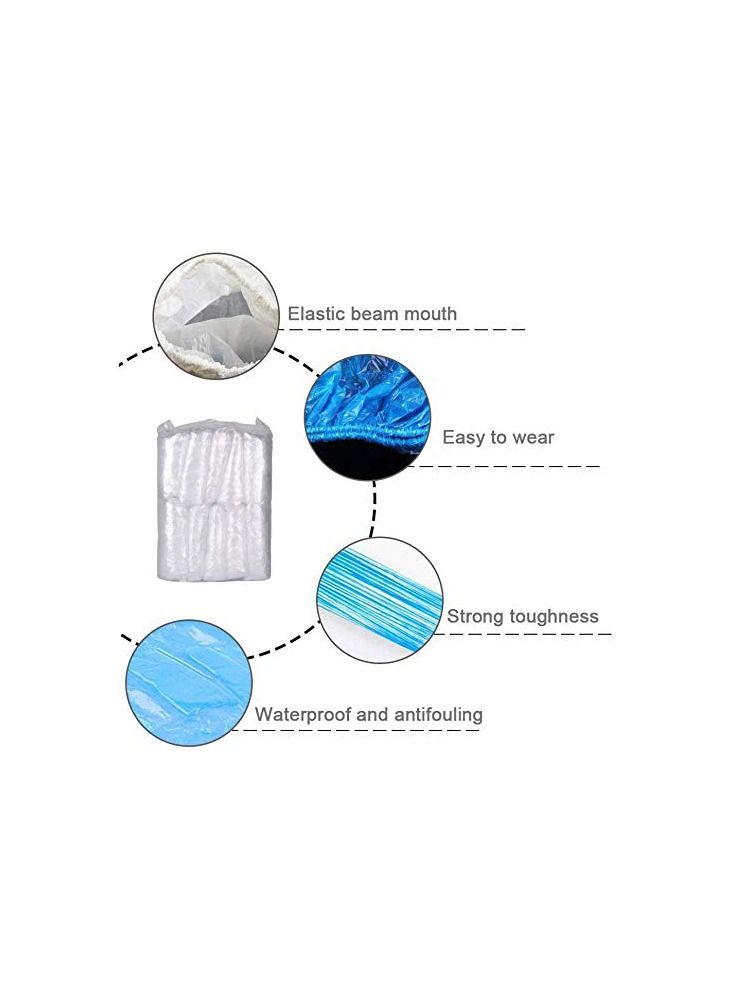 Excefore Disposable Arm Sleeves Covers, 100 Pcs Plastic Waterproof Oversleeves Protector Covers, Sleeves Covers Protector with Elastic on Cuff  - Image 3
