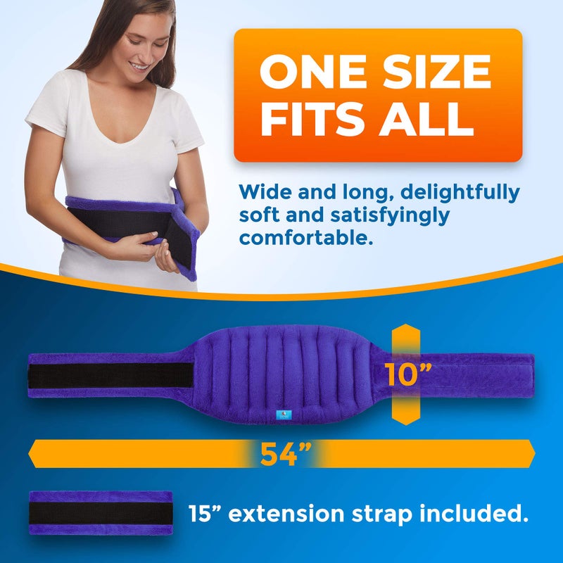 PhysioNatural Microwavable Extra Large Heating Wrap for Lower Back, Waist, Stomach, and Shoulder â€“ Moist Heat Therapy Pad for Instant Pain Relief in Case of Aches, Muscle Spasms, Slipped Discs, and Surgery Recovery - Image 3
