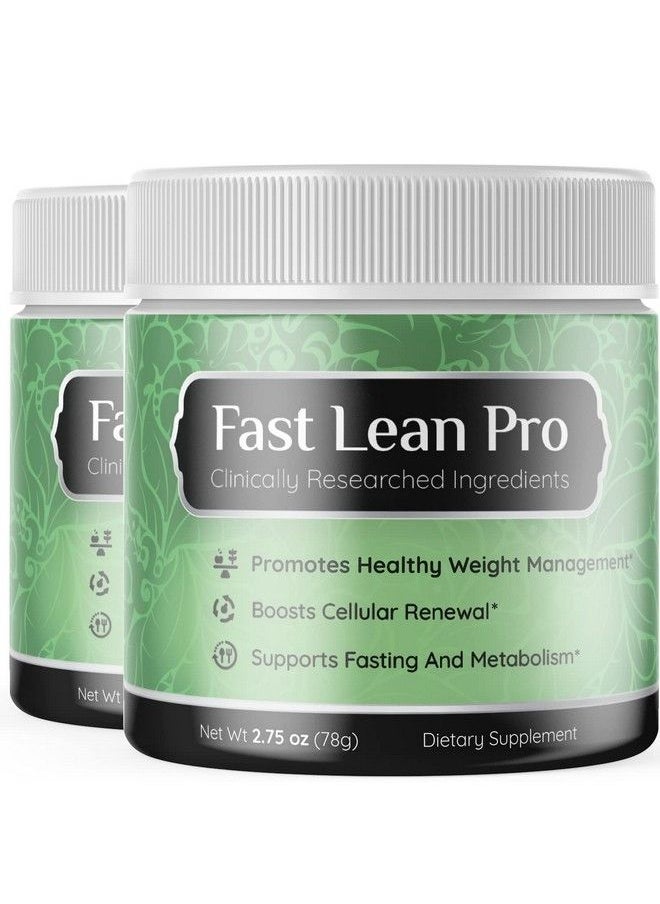 (2 Pack) Fast Lean Pro Advanced Formula Supplement Powder Fast Lean Pro Hydrating & Recovery Drink Mix Great Tasting Bcaa Vitamin B6 30 Servings (5.4Oz)
