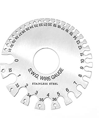 Generic Breeze Shears SWG RoundCircular Wire Gauge with Stainless Steel Body Double Side Measurement Markings SWG 136  - Image 3