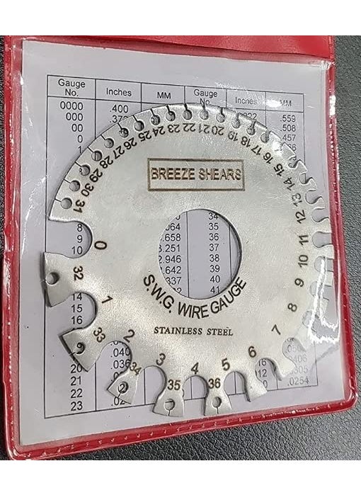 Generic Breeze Shears SWG RoundCircular Wire Gauge with Stainless Steel Body Double Side Measurement Markings SWG 136  - Image 2